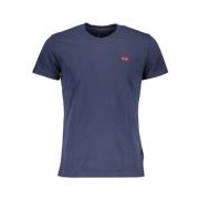 Elegant Katoenen T-shirt met Borduurwerk La Martina , Blue , Heren