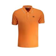 Polo Shirt met Contrast en Logo Borduursel La Martina , Orange , Heren