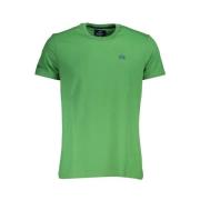 Smaragd Elegance Katoenen T-shirt met Exquise Details La Martina , Gre...