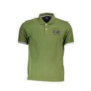 Groen poloshirt met subtiele details La Martina , Green , Heren