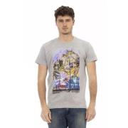 Stijlvol Grijs Casual T-shirt met Eenvoudige Print Trussardi , Gray , ...