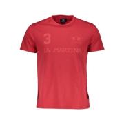 Elegant Pink Short Sleeve T-Shirt La Martina , Red , Heren