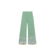 Geometrische Cropped Broek Liu Jo , Green , Dames