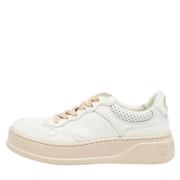 Pre-owned Leather sneakers Gucci Vintage , White , Dames