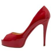 Pre-owned Leather heels Christian Louboutin Pre-owned , Red , Dames