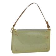 Pre-owned Leather pouches Louis Vuitton Vintage , Green , Dames