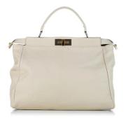 Pre-owned Leather fendi-bags Fendi Vintage , Beige , Dames