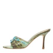 Pre-owned Fabric sandals Jimmy Choo Pre-owned , Green , Dames