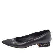 Pre-owned Canvas flats Chanel Vintage , Black , Dames