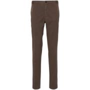 Casual Katoenen Broek Incotex , Brown , Heren