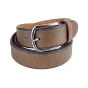 Elegante Donkerbruine Unisex Leren Riem La Martina , Brown , Heren