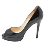 Pre-owned Leather heels Christian Louboutin Pre-owned , Black , Dames