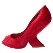 Pre-owned Velvet heels Dior Vintage , Red , Dames