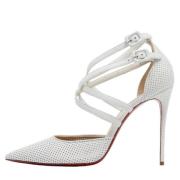 Pre-owned Leather heels Christian Louboutin Pre-owned , White , Dames