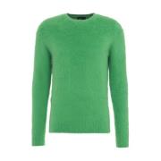 Groene Gebreide Trui Aw24 Roberto Collina , Green , Heren