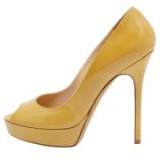 Pre-owned Leather heels Jimmy Choo Pre-owned , Yellow , Dames