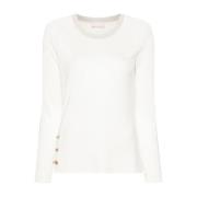 Witte Crew Neck Sweater met Lurex Liu Jo , White , Dames