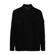 Zwarte Herenjassen Stone Island , Black , Heren