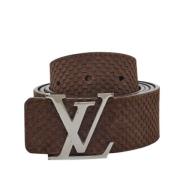 Pre-owned Suede belts Louis Vuitton Vintage , Brown , Heren