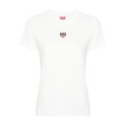 Wit T-shirt met Lucky Tiger borduursel Kenzo , White , Dames