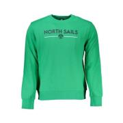 Geborstelde Sweatshirt met Logo Print North Sails , Green , Heren