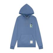 Blauwe Bloem Hoodie Sweat Kultivate , Blue , Heren