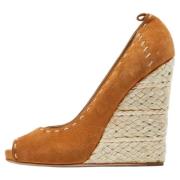 Pre-owned Suede heels Giuseppe Zanotti Pre-owned , Beige , Dames