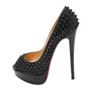 Pre-owned Leather heels Christian Louboutin Pre-owned , Black , Dames