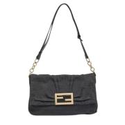 Pre-owned Canvas shoulder-bags Fendi Vintage , Black , Dames