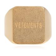 Logo ring Vetements , Yellow , Unisex