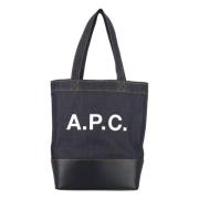 Donkerblauwe Denim Axel Tote Handtas A.p.c. , Blue , Dames