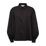 Romantische Poet Blouse La DoubleJ , Black , Dames