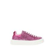 Fuchsia Elegance Leder Sneakers Casadei , Pink , Dames