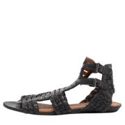 Pre-owned Leather sandals Givenchy Pre-owned , Black , Dames