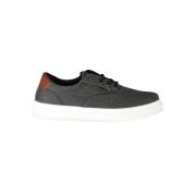 Zwarte Polyester Sneaker met Veters Carrera , Black , Heren