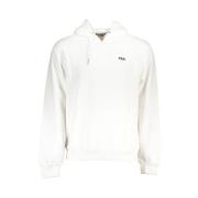 Stijlvol Wit Hoodie van Katoenmix Fila , White , Heren