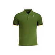 Groen katoenen poloshirt met korte mouwen K-Way , Green , Heren