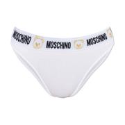 Logo String Moschino , White , Dames