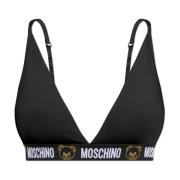 Logo Bra Moschino , Black , Dames