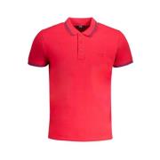 Rood Katoenen Poloshirt met Borduursel Cavalli Class , Red , Heren