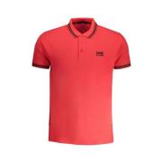 Rood Katoenen Poloshirt met Borduursel Cavalli Class , Red , Heren