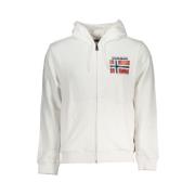 Wit Katoenen Hoodie Napapijri , White , Heren