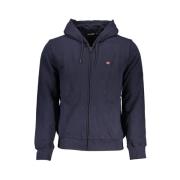 Klassiek Blauw Hoodie met Borduursel Napapijri , Blue , Heren