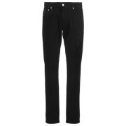 Zwarte Jeans met Logoborduursel Alexander McQueen , Black , Heren