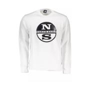 Wit Sweatshirt met Iconisch Logo North Sails , White , Heren