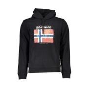 Stijlvolle fleece hoodie in zwart Napapijri , Black , Heren