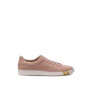 Elegant Pink Cotton Leather Sneakers Bally , Pink , Dames