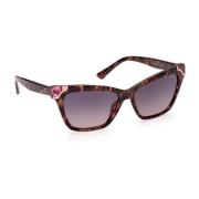 Elegante vierkante montuur zonnebril Guess , Brown , Dames