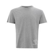 Elegant Grijs Katoenen T-Shirt Versace , Gray , Heren