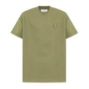 T-shirt met logo patch Maison Kitsuné , Green , Heren